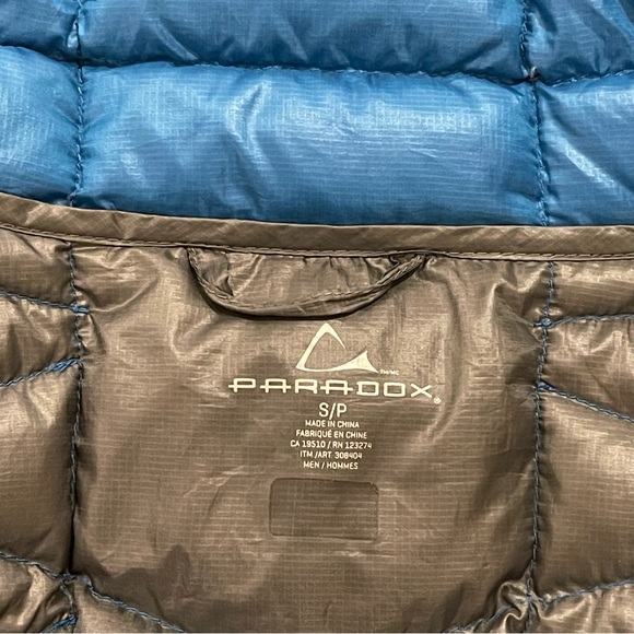 Paradox Men’s Down Puffer Blue Size Small - Picture 9 of 14